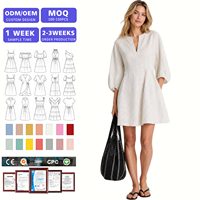 Robe d'été en jean délavé, dos nu, col halter, douce et confortable, tendance et best-seller, idéale pour les vacances