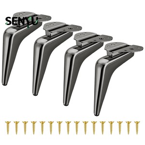 SENYU Modern L Shape Golden Furniture <b>Legs</b> Black Gold Finish Heavy Duty Table Support for Living Room Bedroom Outdoor & Hotel - Product Image 1