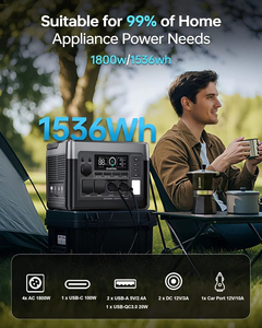 Estación Portátil P1500 PLUS de 1536Wh y 1800W con Panel Solar, Control por APP, Batería LiFePO4 y Controlador MPPT para Viajes y Camping (Stock en EE. UU.) - Product Image 4