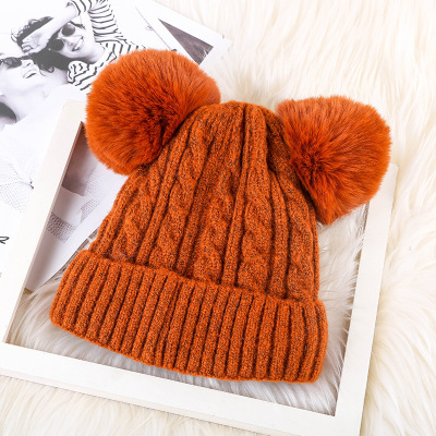 Gorro De Punto Para Mujer Con Pompón Grande Y Perlas | Forro Cálido, Ideal Para Otoño E Invierno | Talla Ajustada