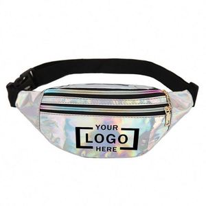 Sac bandoulière étanche en PU holographique irisé scintillant pour femme, idéal pour le sport - Product Image 1