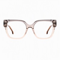 Montures optiques carrées modifiées en acétate avec charnières à ressort dégradées, lunettes de vue unisexe