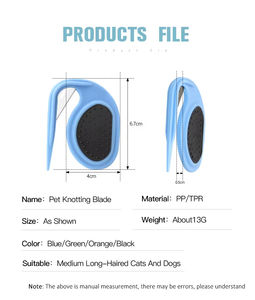 Professionele Roestvrijstalen Open Knoop Haarverwijderaar Kam Voor Honden En Katten Duurzame Huisdierverzorgingsborstels Gratis Monster - Product Image 3