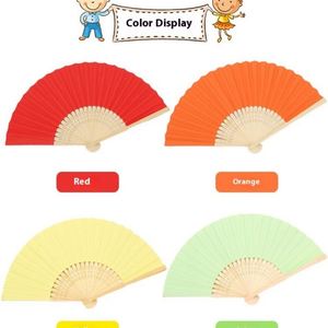 Custom Printed Logo Portable Bamboo Folding Hand <b>Fan</b> <b>White</b> Flower Carving Elegant Home Decoration Business Gift Eco-Friendly - Product Image 3