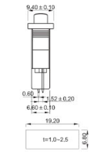 3A <span class=keywords><strong>250V</strong></span> đen trắng pa6 Đồng reducible 2 vị trí 2 Pin selflocking snap-in 12V Mini Red Bìa Vòng Rocker Thiết bị chuyển mạch - Product Image 6