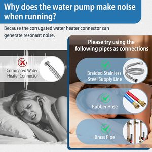 Pompe de recirculation d'eau chaude Wassermann 115V avec contrôle par minuterie pour usage intérieur, en acier inoxydable bleu - Product Image 6
