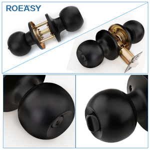 Roeasy OEM Tubular <strong>Knob</strong> Lock Set Stainless Steel Privacy Entry Locks for Home <strong>Bedroom</strong> <strong>Door</strong> Hotel Exterior Use Zinc Alloy - Product Image 2