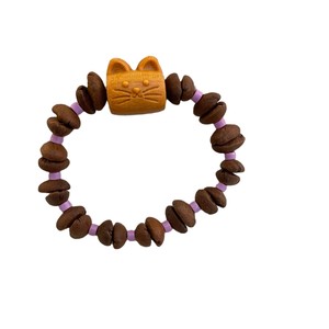 Pulsera de Granos de Café Genuinos <span class=keywords><strong>con</strong></span> Diseño Exclusivo, Kevlar, Piedra Natural, Dije <span class=keywords><strong>con</strong></span> Cara de Muñeca, <span class=keywords><strong>Aroma</strong></span> Rico, Estilo Único para <span class=keywords><strong>Mujer</strong></span> - Product Image 5