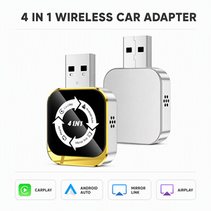 Adaptateur CarPlay sans fil 4 en 1, dongle CarPlay Android Auto, USB Plug and Play, AirPlay MirrorLink pour voitures équipées de CarPlay filaire d'origine - Product Image 5