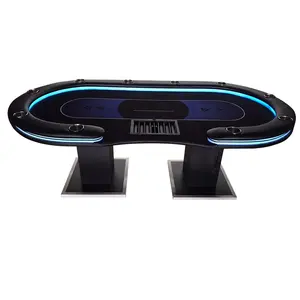 プロフェッショナル10シートポーカーテーブルカジノ品質オーバルポーカーギャンブル1個カスタマイズテーブル94インチテーブルゲーム用