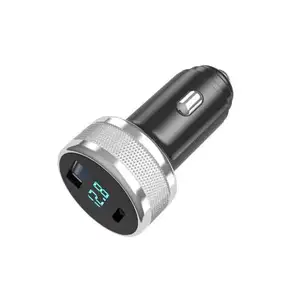 36w metal digital display car charger with independent output PD18w+QC18w car charger