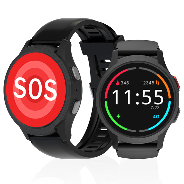 VL18 4G GPS Smart Watch for Seniors Dementia Patients IP67 Waterproof Fall Detection SOS Calling WIFI Tracking Activity Tracker