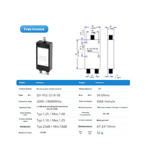 ตัวแยกสัญญาณกำลังไฟฟ้าแบบ 1 ต่อ 2 สำหรับสัญญาณโคแอกเชียล RF 2-18G รุ่น QY-PS2-2/18-SE - Product Image 6