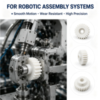 Service d'usinage CNC OEM ODM : Engrenages de transmission en POM avec dents sans bavures pour systèmes d'assemblage robotisé