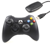 Manette de Jeu Sans Fil 2.4G pour Xbox 360 avec Récepteur PC, Joystick Manette à Distance