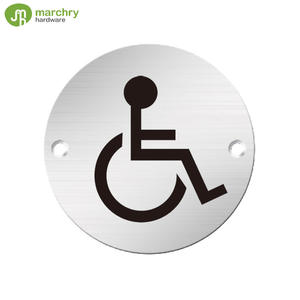 Placa de señal de puerta de baño de acero inoxidable personalizada al por mayor - Product Image 4