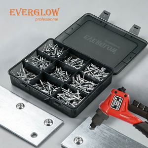 Kit de rivets aveugles industriels professionnels ODM en aluminium/acier pour pinces à rivets, tailles 2,4 mm, 3,2 mm, 4,8 mm, pour le travail du bois - Product Image 6