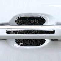Lot de 4 autocollants 3D forgés en relief pour poignées de portières de voiture, autocollants de protection auto-adhésifs étanches pour coupelles de portières, anti-rayures en plastique