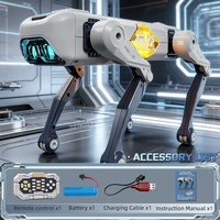 Nouveau robot chien télécommandé bionique intelligent à commande vocale avec application, en plastique, jouet électrique pour les 14 ans et plus