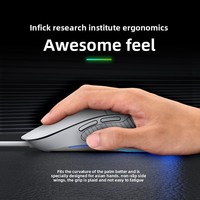Souris de jeu filaire INPHIC PB1, 6 boutons, ergonomique, programmable avec macros, rétroéclairée, pour droitiers, 7200 DPI