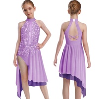 6-16 enfants stage scène danse porter Costume formation Dancewear filles Performance porter patinage artistique robes de danse