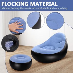 Sillón Inflable <span class=keywords><strong>para</strong></span> Adultos, Sofá Inflable Plegable Portátil con Reposapiés - Product Image 3