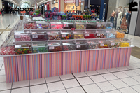 Conteneur de présentation transparent en plastique pour noix et produits épicés, boîte à bonbons écologique, distributeur de grains de café, bac à aliments en vrac pour magasin