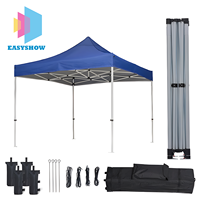 Tente de réception pliable pour salons professionnels, structure en aluminium, toile Oxford 600D imperméable, pour événements intérieurs/extérieurs et mariages