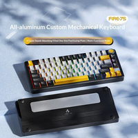 Clavier mécanique tri-mode à commutation à chaud, avec joint en aluminium, rétroéclairage RGB, USB-C et bouton rotatif