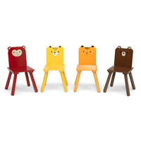 Ensemble table et chaises Animal Adventure pour les activités artistiques et créatives des enfants, utilisation en extérieur, à l'école, pour les repas - Robuste et durable