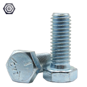 Tornillo hexagonal de acero al carbono personalizado DIN931 DIN961, Hardware a prueba de herrumbre, acabado Chapado en zinc para maquinaria de muebles, rosca de máquina - Product Image 2