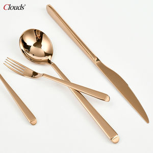 Vajilla Yindiao, Vajilla Portuguesa de Lujo, Juego de Vajilla de Acero Inoxidable Color Oro Rosa, Cubiertos Vintage para el Hogar o Bodas - Product Image 5