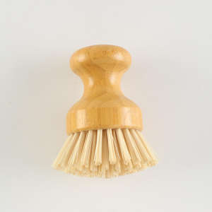 Brosse de nettoyage de vaisselle écologique en bambou avec poils en sisal pour casseroles, poêles et assiettes - Product Image 4