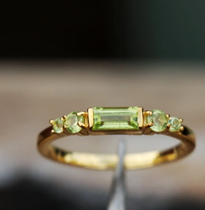 Tốt được thiết kế 18K mạ vàng màu xanh lá cây đá vòng nóng bán xinh xắn LỜI HỨA Vòng chất lượng cao làm cỏ Vòng - Product Image 3