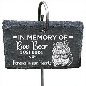 Cadeau personnalisé pour le jardin : Hamster Souvenir Personnalisé – Nos Cœurs pour Toujours – Cadeau <span class=keywords><strong>d</strong></span>'extérieur pour les proches, pour la perte <span class=keywords><strong>d</strong></span>'un animal de compagnie - Product Image 1