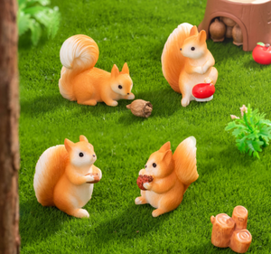 Statuette Realistiche di Scoiattoli 3D in Resina, Giocattoli Cartoon di <span class=keywords><strong>Animali</strong></span> Selvatici, Souvenir per Zoo e Parchi, Decorazioni da Giardino - Product Image 4