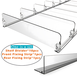 10 pièces par ensemble Hookei prix d'usine diviseur d'étagère en acrylique pour placard - Product Image 2