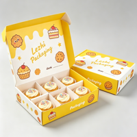 Boîte d'emballage en papier de luxe personnalisée pour sushis, desserts, pâtisseries, crêpes, empanadas, biscuits, avec séparateurs et fenêtre
