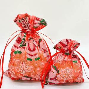 Bolsa de Regalo Navideña de Organza con Cordón, Diseño Profesional Sanas, a Precio de Fábrica - Product Image 6