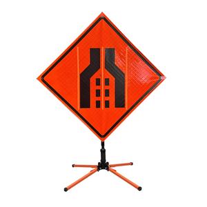 DINGFEI messaggio mutevole riflettente da 36/48 pollici corsia destra vicino al cartello stradale - Product Image 3