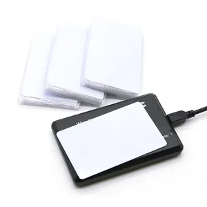 免费样品批发价cr80信用卡尺寸nfc空白卡用于个性化打印热敏打印机nfc216白色pvc卡