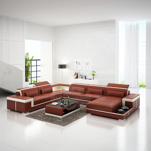 Nuovo Set di Divani in Pelle di Alta Qualità per Soggiorno, 7 Posti, Acquistabile Online dalla Cina - Product Image 3