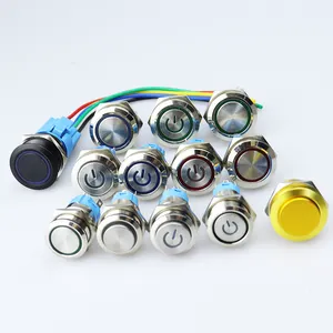 8mm 12mm 16mm 19mm 22mm Momentary Waterproof push button switch electric on off switch 12mm Power Metal Push Button Switches