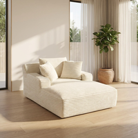 Canapé modulaire sectionnel moderne en tissu velours côtelé, compressé sous vide, avec blocs de mousse à mémoire de forme haute densité pour salon et appartement