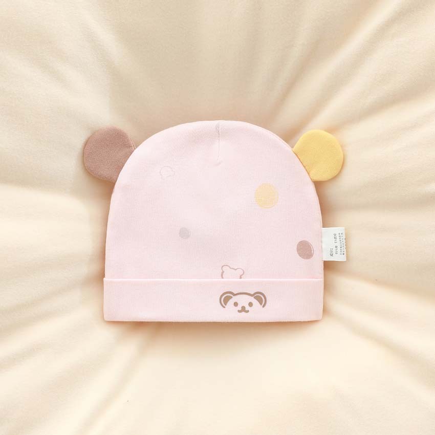 Gorro de oso de puntos rosa
