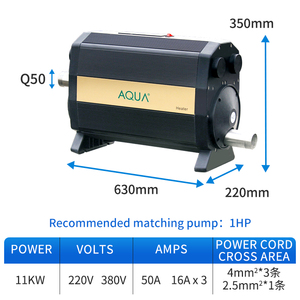 AQUA AEH Pool Elektrischer Heizer Konstante Temperatur Wassererhitzer für Schwimmbäder 5,5kW bis 60kW Verschiedene Größen Poolheizung - Product Image 3