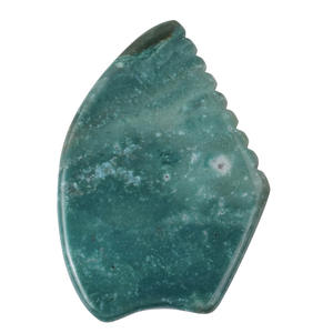 Huiying OEM ODM, Logotipo Personalizado, Piedra de Ágata Musgosa en Forma de Hacha, Herramienta de Masaje Facial y Corporal Gua Sha, Terapia de Sanación - Product Image 1