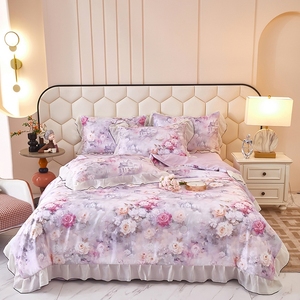 Nouvel ensemble de couette de luxe quatre pièces imprimé floral moderne pour l'hiver, qualité hôtelière, taille Super King, 600 fils/cm², pour mariage et maison - Product Image 4