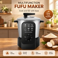 Mélangeur Électrique 10L pour Fufu, Manioc, Maïs, Ugali, Nshima avec Minuteur Mécanique – Appareil de Cuisine pour Soupes et Ragoûts