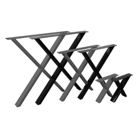 Pieds de meubles en acier noir pour tables de salle à manger, de café et de cuisine - Pieds de table en métal modernes avec dimensions personnalisées